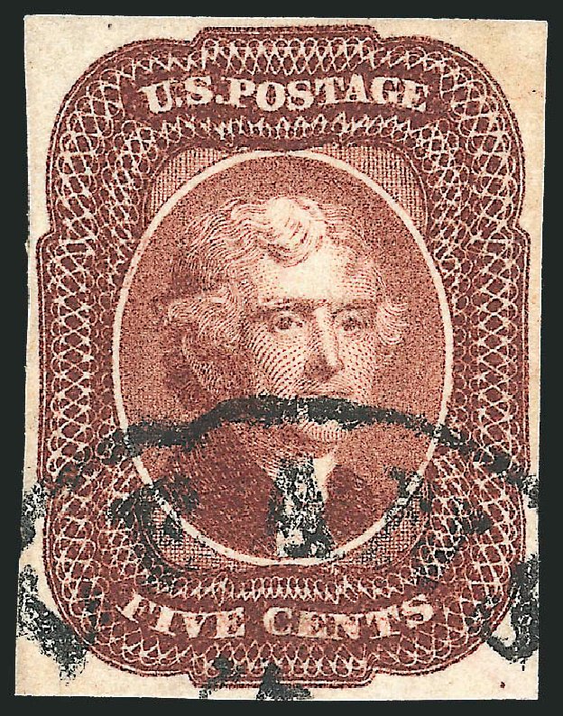 Cost of US Stamps Scott Catalog 12: 1856 5c Jefferson. Robert Siegel Auction Galleries, Sep 2010, Sale 993, Lot 232