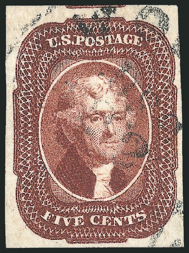 Costs of US Stamps Scott Catalog 12: 1856 5c Jefferson. Robert Siegel Auction Galleries, Jun 2012, Sale 1026, Lot 1153