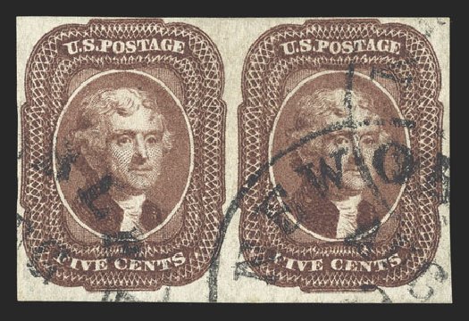 Costs of US Stamps Scott Cat. #12: 5c 1856 Jefferson. Spink Shreves Galleries, Mar 2013, Sale 142, Lot 143