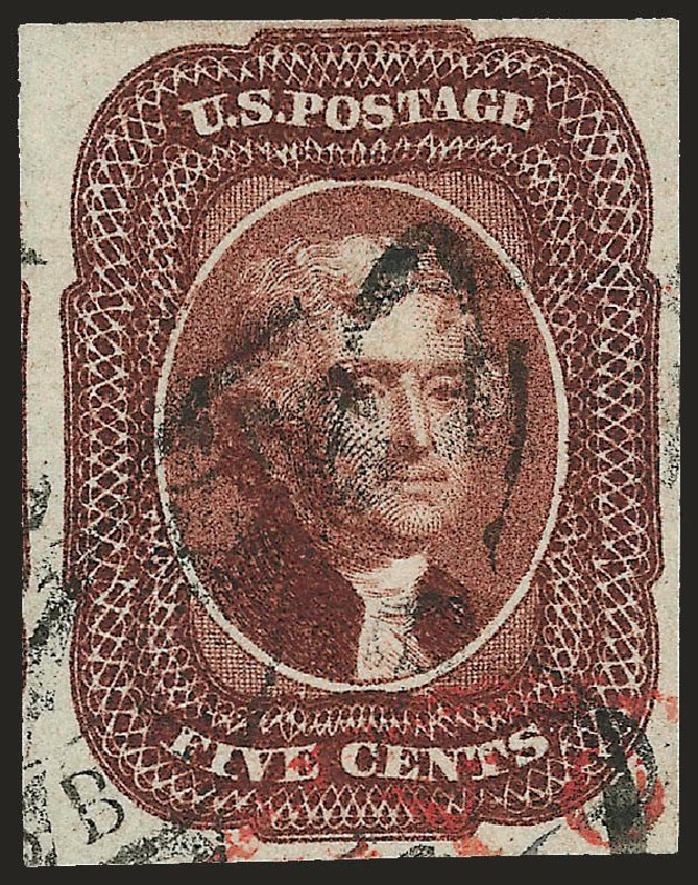 Price of US Stamps Scott Catalogue # 12 - 5c 1856 Jefferson. Robert Siegel Auction Galleries, Dec 2009, Sale 982, Lot 5076