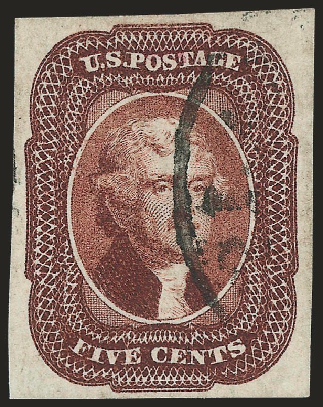 Prices of US Stamps Scott Catalogue 12: 1856 5c Jefferson. Robert Siegel Auction Galleries, Jun 2010, Sale 992, Lot 2046