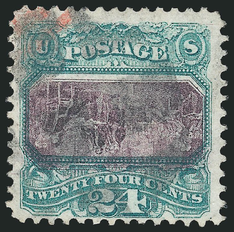 US Stamp Prices Scott #120 - 24c 1869 Pictorial Declaration. Robert Siegel Auction Galleries, Sep 2012, Sale 1027, Lot 17