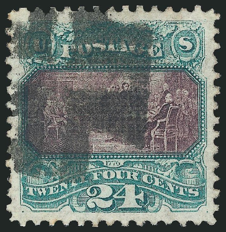 Costs of US Stamps Scott Catalog #120 - 1869 24c Pictorial Declaration. Robert Siegel Auction Galleries, Nov 2013, Sale 1061, Lot 3547