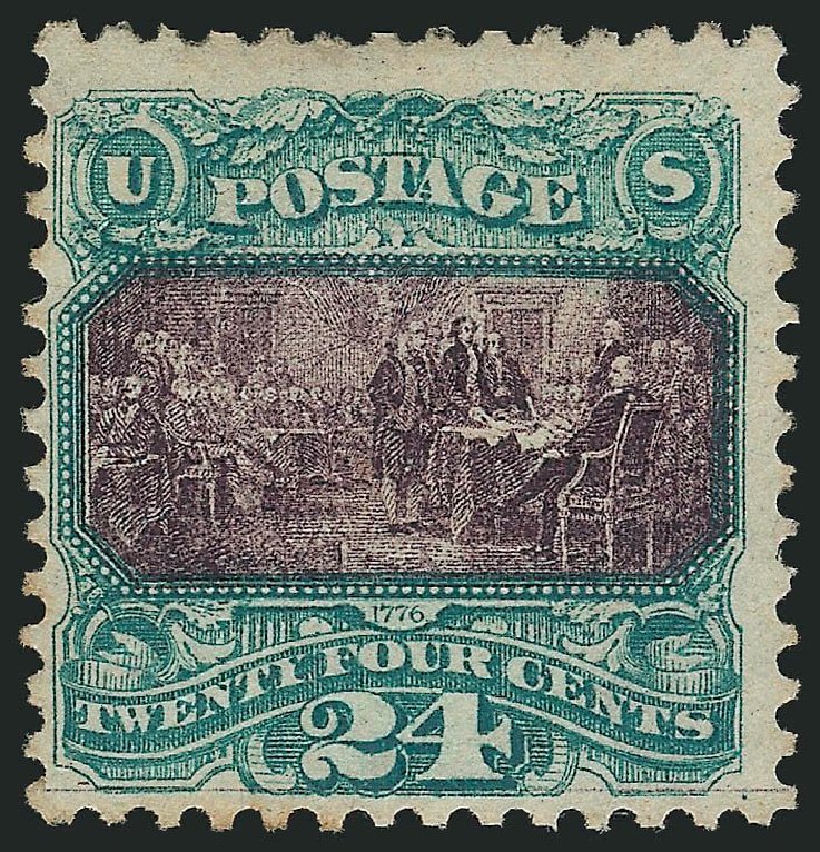 Prices of US Stamps Scott Catalogue 120 - 1869 24c Pictorial Declaration. Robert Siegel Auction Galleries, Mar 2014, Sale 1067, Lot 1117