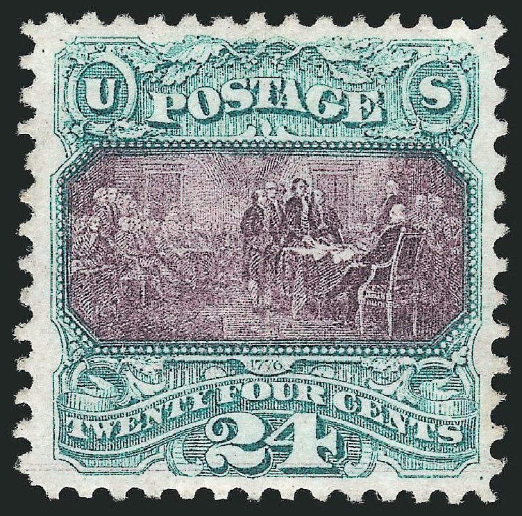 Cost of US Stamps Scott Catalogue 120 - 1869 24c Pictorial Declaration. Robert Siegel Auction Galleries, Nov 2013, Sale 1057, Lot 688