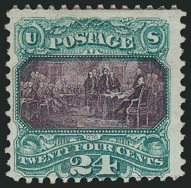 US Stamp Value Scott Cat. # 120: 24c 1869 Pictorial Declaration. Robert Siegel Auction Galleries, Mar 2014, Sale 1067, Lot 1118