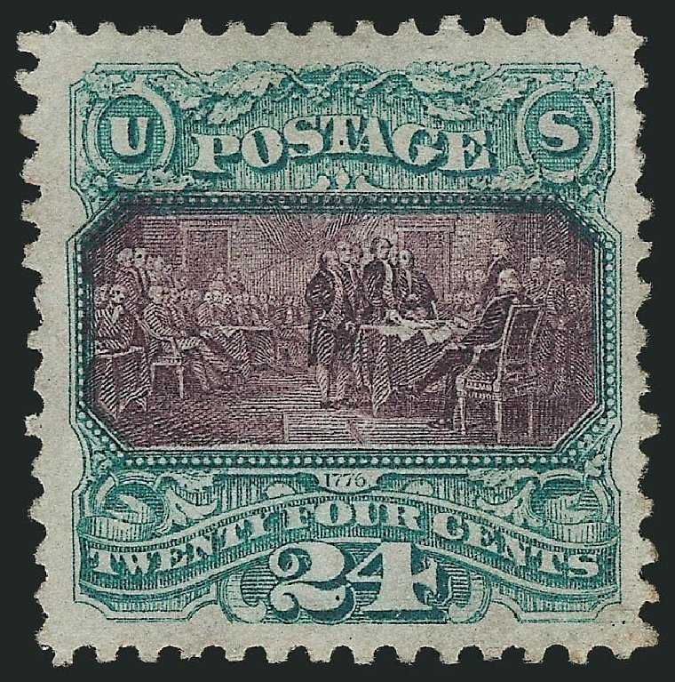Prices of US Stamp Scott #120: 1869 24c Pictorial Declaration. Robert Siegel Auction Galleries, Sep 2014, Sale 1078, Lot 238