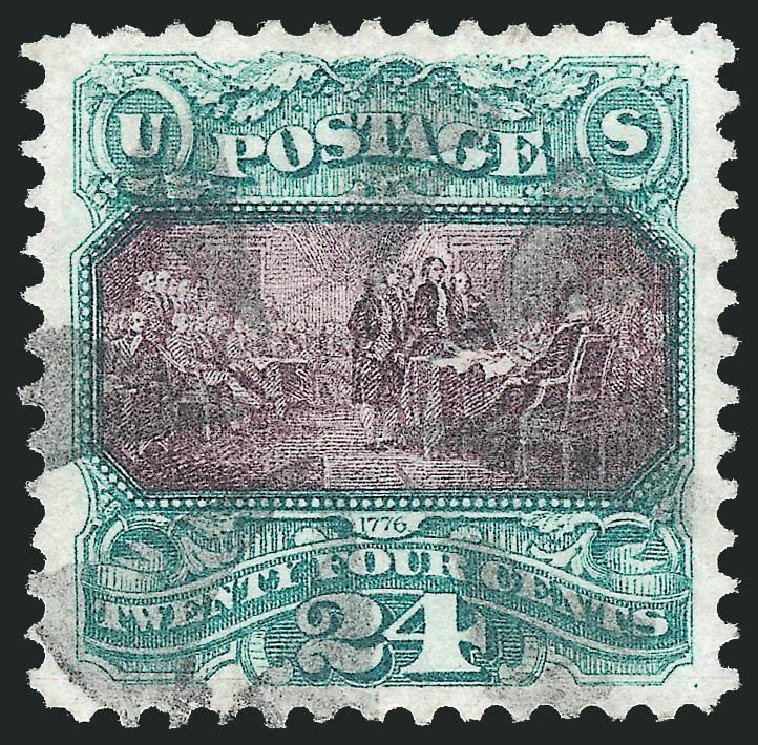 Prices of US Stamp Scott # 120: 24c 1869 Pictorial Declaration. Robert Siegel Auction Galleries, Nov 2014, Sale 1084, Lot 3338