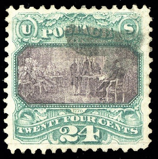 US Stamp Value Scott Catalogue 120 - 24c 1869 Pictorial Declaration. Spink Shreves Galleries, May 2014, Sale 148, Lot 158