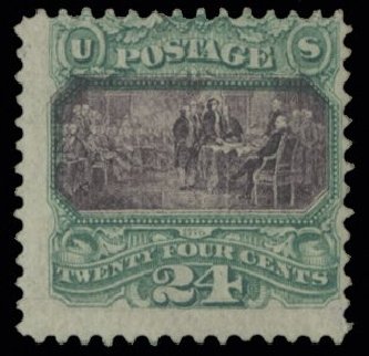 Prices of US Stamps Scott # 120 - 1869 24c Pictorial Declaration. H.R. Harmer, May 2014, Sale 3005, Lot 1119