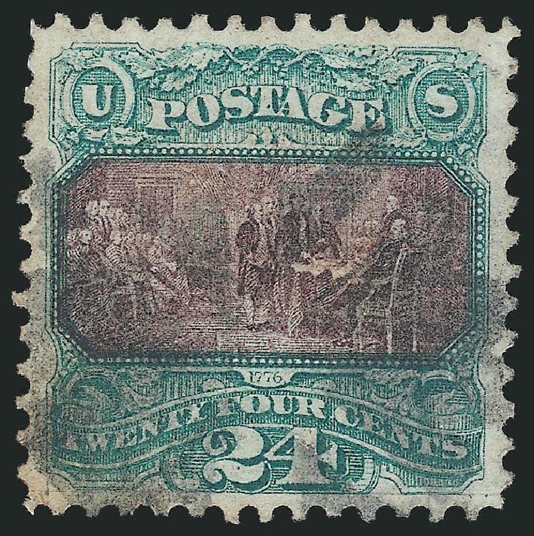 Value of US Stamps Scott # 120: 24c 1869 Pictorial Declaration. Robert Siegel Auction Galleries, Feb 2015, Sale 1092, Lot 1099