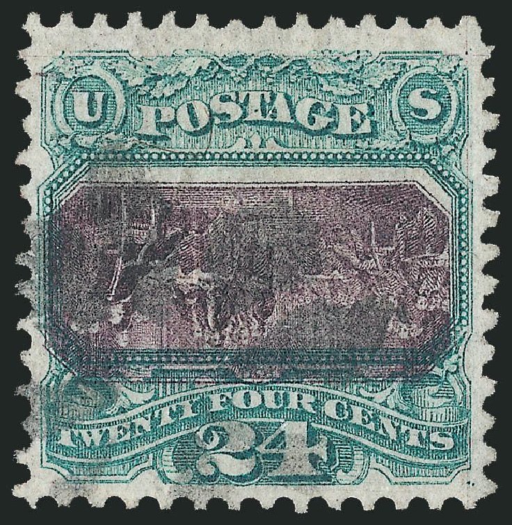 US Stamps Value Scott Catalogue #120 - 1869 24c Pictorial Declaration. Robert Siegel Auction Galleries, Dec 2014, Sale 1090, Lot 1280