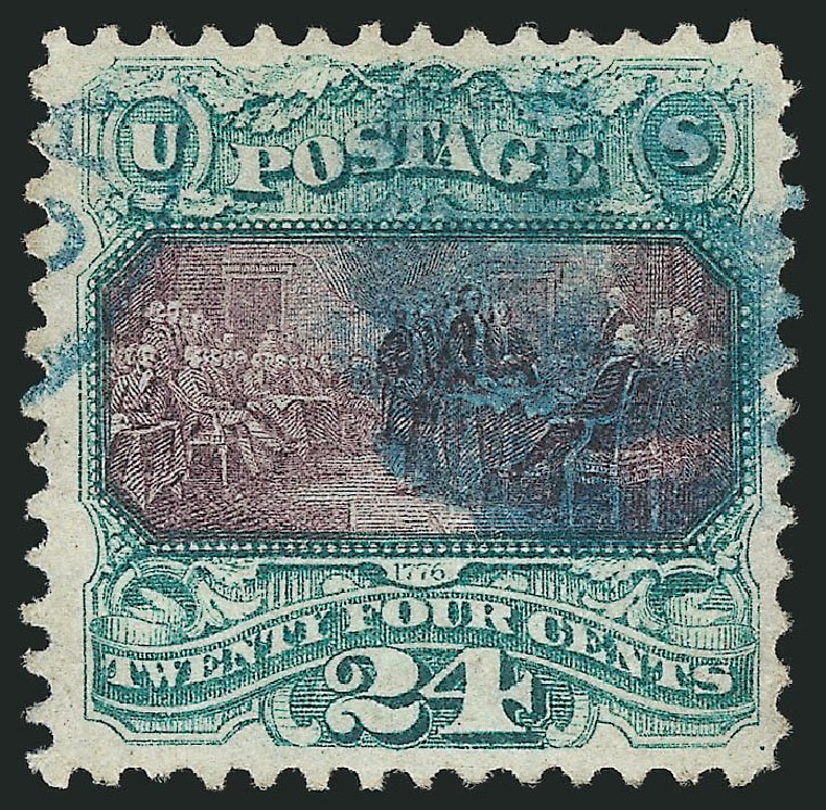 Price of US Stamp Scott Catalogue # 120 - 1869 24c Pictorial Declaration. Robert Siegel Auction Galleries, Feb 2015, Sale 1092, Lot 1100