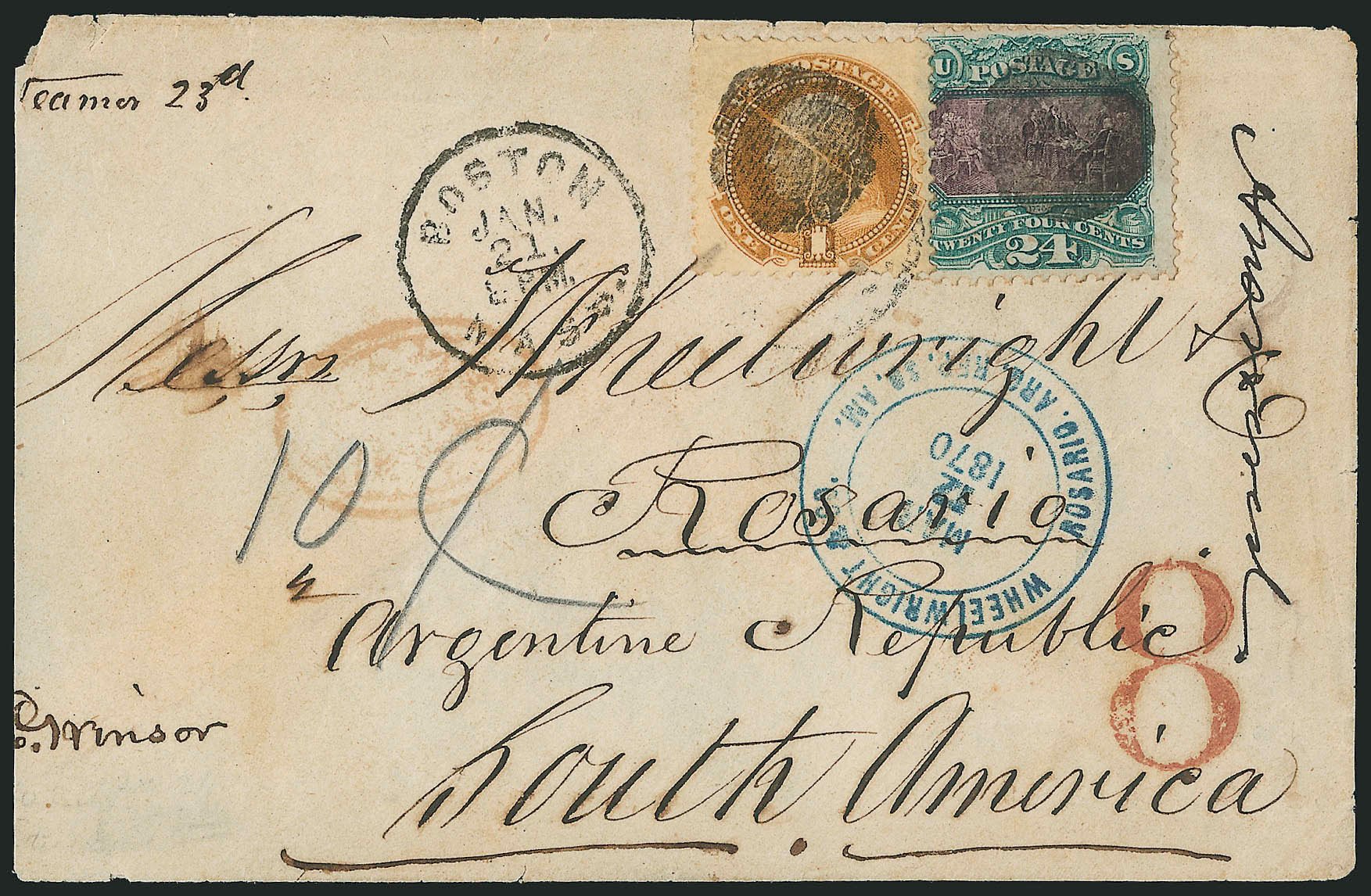 US Stamp Prices Scott Catalog #120 - 1869 24c Pictorial Declaration. Robert Siegel Auction Galleries, Jun 2015, Sale 1105, Lot 2610