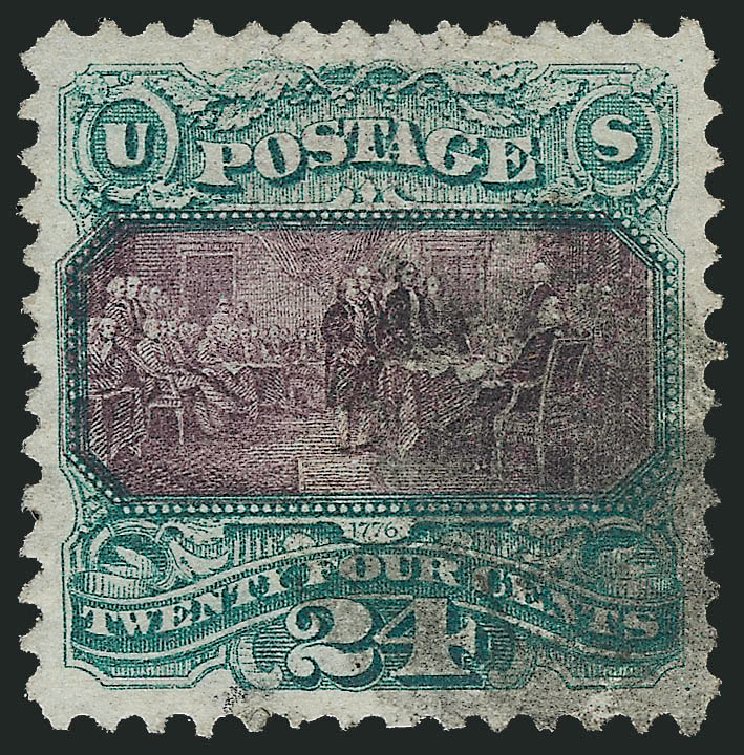 US Stamps Prices Scott Cat. #120: 24c 1869 Pictorial Declaration. Robert Siegel Auction Galleries, Dec 2009, Sale 978, Lot 1030