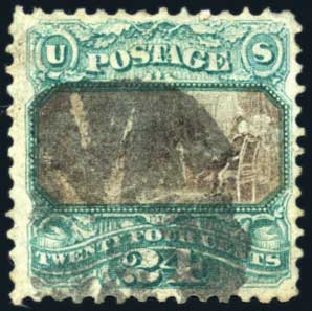 US Stamps Values Scott Catalogue 120 - 24c 1869 Pictorial Declaration. Harmer-Schau Auction Galleries, Mar 2011, Sale 89, Lot 171