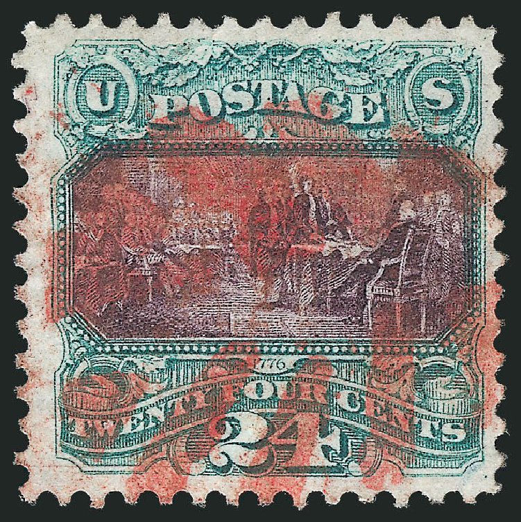 Price of US Stamp Scott Catalog #120: 1869 24c Pictorial Declaration. Robert Siegel Auction Galleries, Oct 2011, Sale 1013, Lot 221