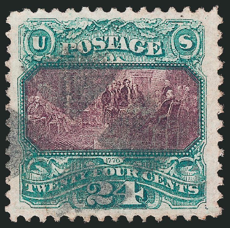 Prices of US Stamps Scott Cat. 120: 24c 1869 Pictorial Declaration. Robert Siegel Auction Galleries, Oct 2011, Sale 1014, Lot 1311