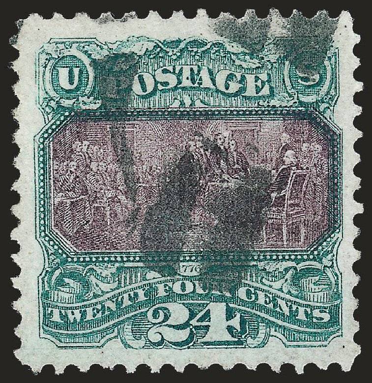Values of US Stamp Scott Catalogue 120 - 1869 24c Pictorial Declaration. Robert Siegel Auction Galleries, Dec 2008, Sale 967, Lot 4241