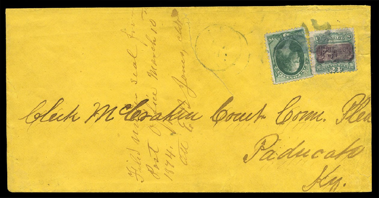 Prices of US Stamp Scott Cat. #120 - 1869 24c Pictorial Declaration. Cherrystone Auctions, Oct 2011, Sale 201110, Lot 4