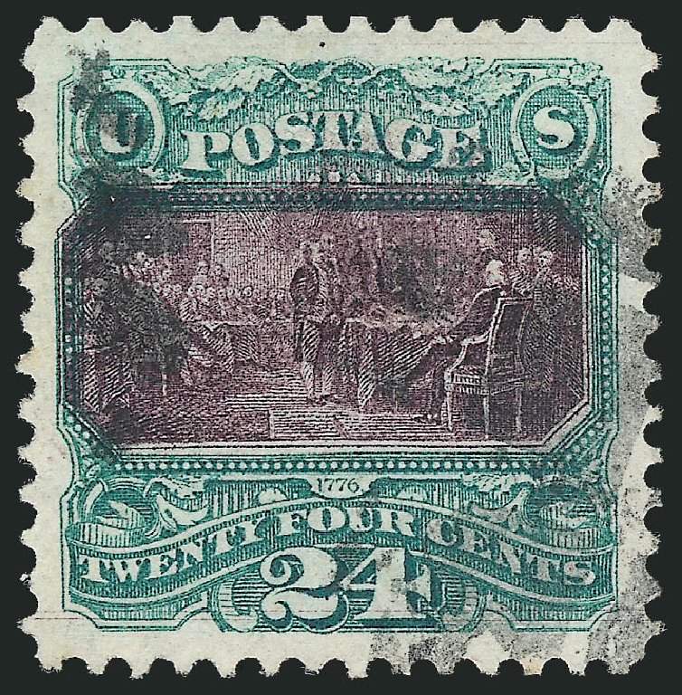 Prices of US Stamps Scott Cat. #120: 1869 24c Pictorial Declaration. Robert Siegel Auction Galleries, Sep 2009, Sale 976, Lot 1464