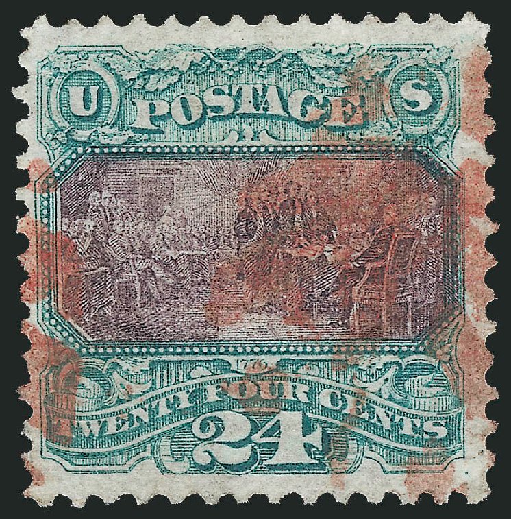 Costs of US Stamp Scott #120: 24c 1869 Pictorial Declaration. Robert Siegel Auction Galleries, Oct 2010, Sale 997, Lot 5474