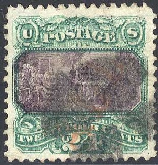 US Stamps Value Scott Catalogue 120 - 24c 1869 Pictorial Declaration. Cherrystone Auctions, Jul 2008, Sale 200807, Lot 25