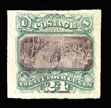 Cost of US Stamp Scott Catalog 120 - 1869 24c Pictorial Declaration. Cherrystone Auctions, Oct 2011, Sale 201110, Lot 5