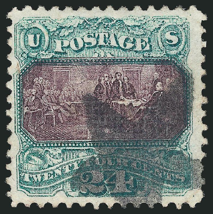 Costs of US Stamps Scott Cat. #120: 1869 24c Pictorial Declaration. Robert Siegel Auction Galleries, Oct 2011, Sale 1013, Lot 225