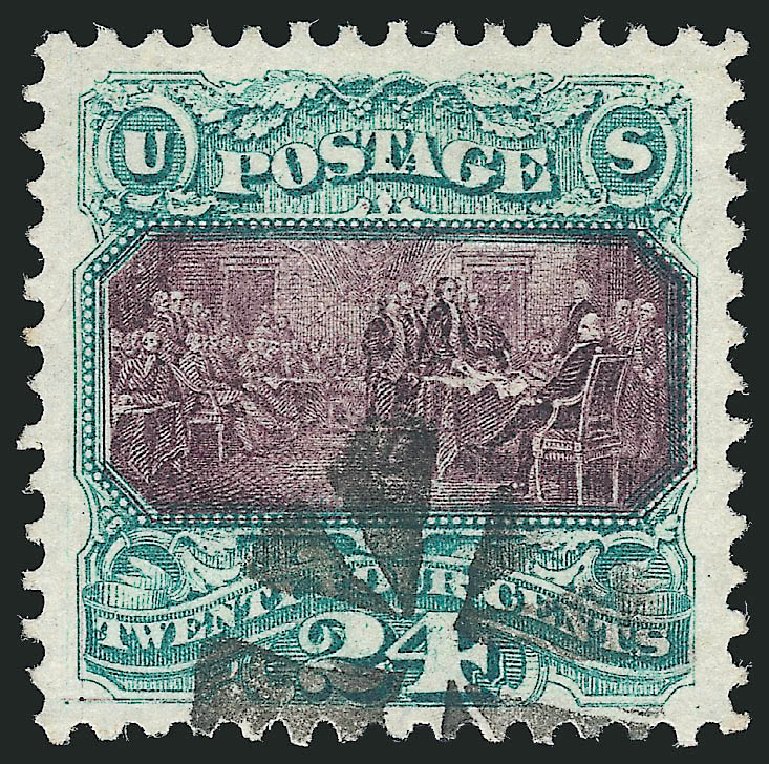 Prices of US Stamps Scott #120 - 24c 1869 Pictorial Declaration. Robert Siegel Auction Galleries, Oct 2012, Sale 1032, Lot 3195