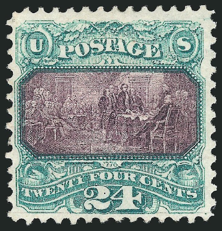 Prices of US Stamp Scott Catalogue #120 - 24c 1869 Pictorial Declaration. Robert Siegel Auction Galleries, Nov 2013, Sale 1061, Lot 3545