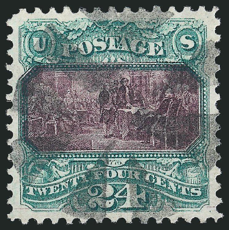 US Stamp Price Scott Catalogue 120 - 24c 1869 Pictorial Declaration. Robert Siegel Auction Galleries, Sep 2009, Sale 976, Lot 1465