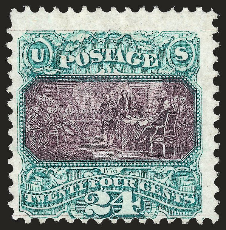 Prices of US Stamps Scott Catalog 120: 1869 24c Pictorial Declaration. Robert Siegel Auction Galleries, Dec 2009, Sale 982, Lot 5345