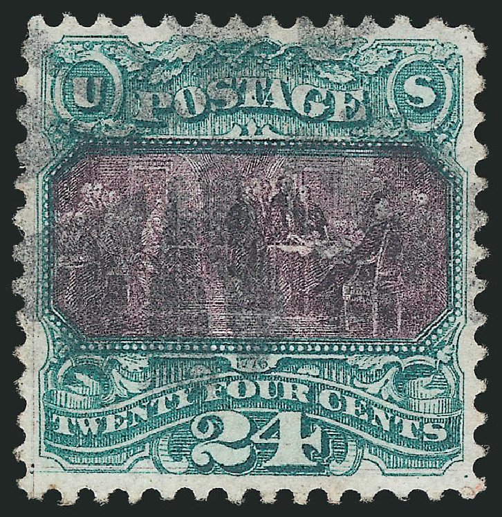 Values of US Stamp Scott Catalog #120: 24c 1869 Pictorial Declaration. Robert Siegel Auction Galleries, Feb 2015, Sale 1092, Lot 1102