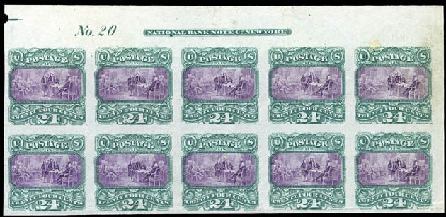 Price of US Stamp Scott Catalog 120 - 24c 1869 Pictorial Declaration. Matthew Bennett International, Sep 2011, Sale 338, Lot 1593