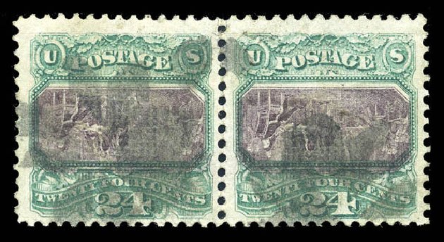 Cost of US Stamps Scott Catalogue #120 - 1869 24c Pictorial Declaration. Matthew Bennett International, Sep 2012, Sale 345, Lot 156