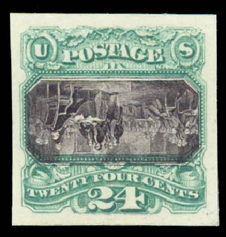 Cost of US Stamp Scott 120: 1869 24c Pictorial Declaration. Daniel Kelleher Auctions, Jul 2011, Sale 625, Lot 756