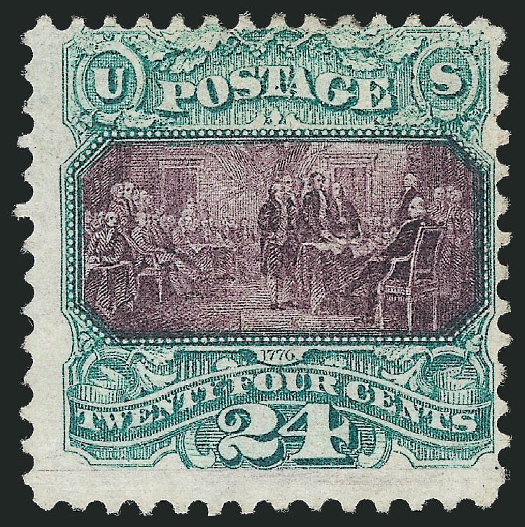 Price of US Stamp Scott #120 - 24c 1869 Pictorial Declaration. Robert Siegel Auction Galleries, Jun 2011, Sale 1011, Lot 516