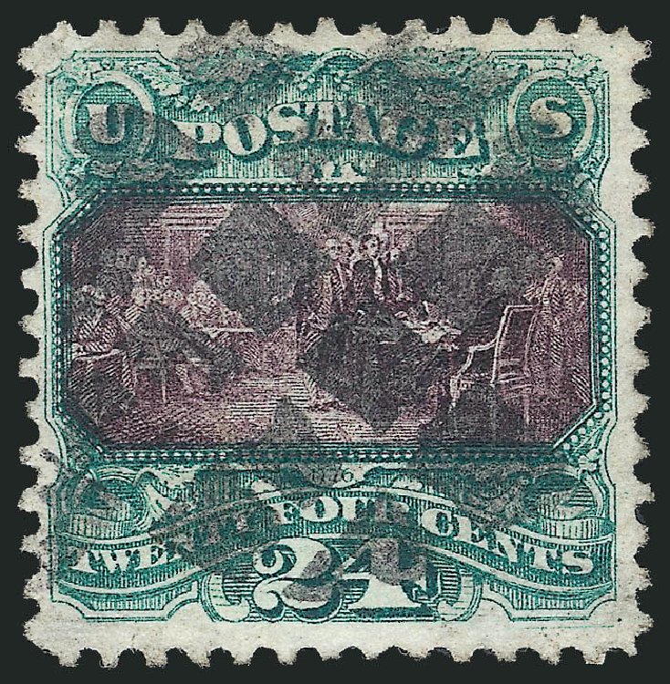 US Stamp Price Scott Catalog # 120: 1869 24c Pictorial Declaration. Robert Siegel Auction Galleries, Oct 2011, Sale 1013, Lot 226