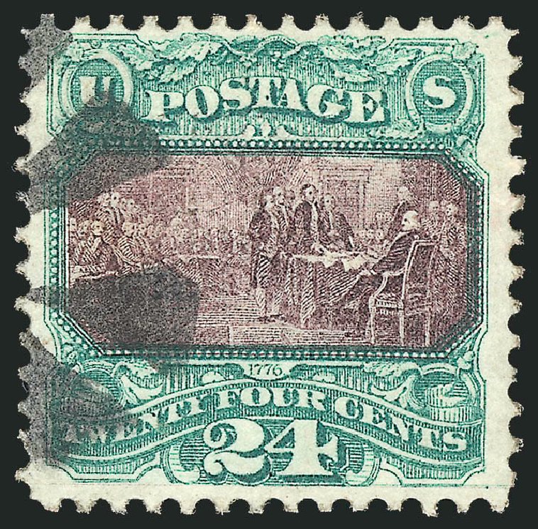 Prices of US Stamps Scott Catalog # 120: 1869 24c Pictorial Declaration. Robert Siegel Auction Galleries, Mar 2012, Sale 1019, Lot 466
