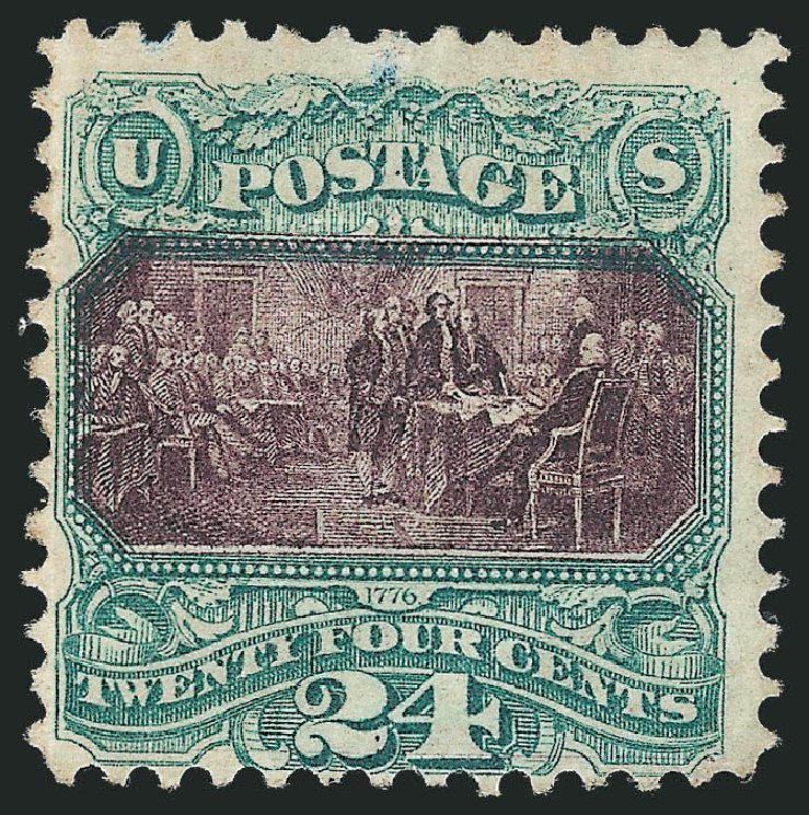 Prices of US Stamps Scott #120: 1869 24c Pictorial Declaration. Robert Siegel Auction Galleries, Dec 2012, Sale 1037, Lot 1676