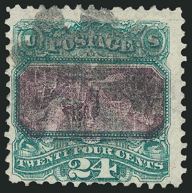 US Stamp Value Scott Catalog # 120 - 1869 24c Pictorial Declaration. Robert Siegel Auction Galleries, Dec 2012, Sale 1037, Lot 1686