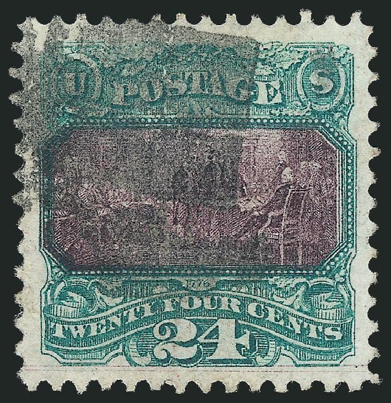 Price of US Stamp Scott Cat. #120 - 24c 1869 Pictorial Declaration. Robert Siegel Auction Galleries, Nov 2013, Sale 1061, Lot 3546