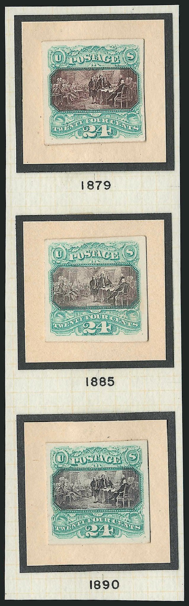 Price of US Stamp Scott Cat. # 120: 1869 24c Pictorial Declaration. Robert Siegel Auction Galleries, Dec 2014, Sale 1090, Lot 1026