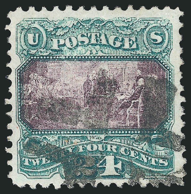 Value of US Stamps Scott Cat. #120: 24c 1869 Pictorial Declaration. Robert Siegel Auction Galleries, Sep 2009, Sale 976, Lot 1466