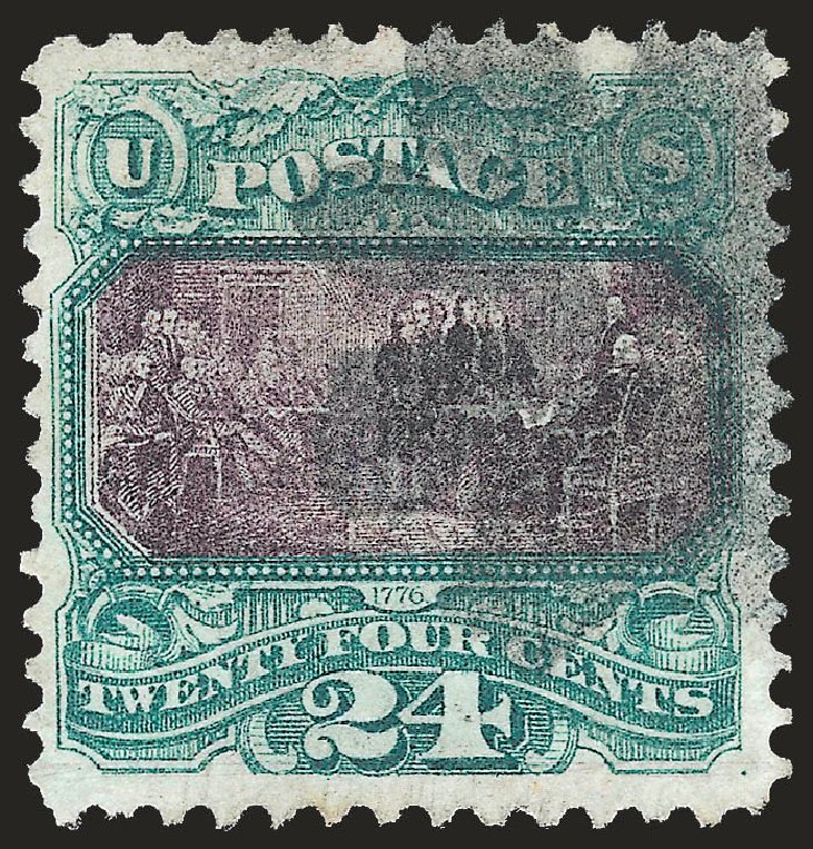 US Stamp Price Scott Cat. #120: 1869 24c Pictorial Declaration. Robert Siegel Auction Galleries, Dec 2009, Sale 982, Lot 5346