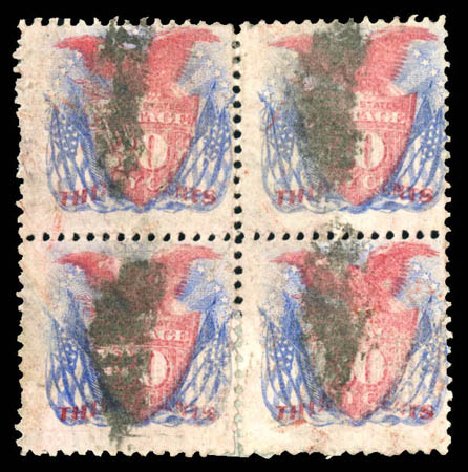 US Stamps Value Scott Catalogue # 121: 1869 30c Pictorial Shield Eagle Flags. Matthew Bennett International, Dec 2008, Sale 330, Lot 1587