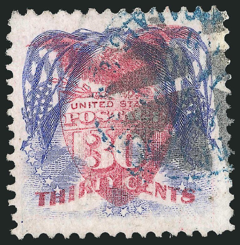Prices of US Stamp Scott Catalog 121: 30c 1869 Pictorial Shield Eagle Flags. Robert Siegel Auction Galleries, Mar 2011, Sale 1004, Lot 187