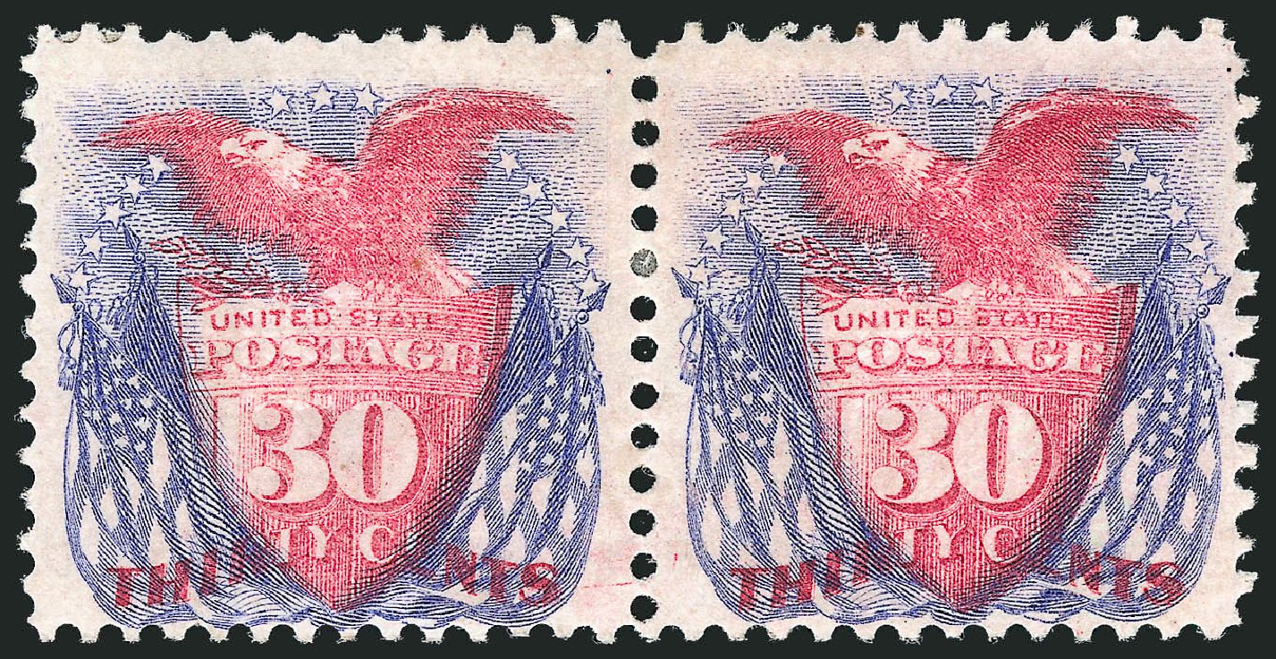 Costs of US Stamps Scott Catalogue # 121 - 1869 30c Pictorial Shield Eagle Flags. Robert Siegel Auction Galleries, Mar 2012, Sale 1021, Lot 327