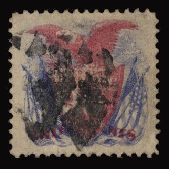 US Stamps Values Scott Catalog 121: 1869 30c Pictorial Shield Eagle Flags. Cherrystone Auctions, Jun 2012, Sale 201206, Lot 78